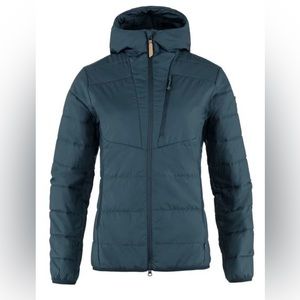 Fjallraven Women's Keb Padded Hoodie W-Mountain Blue-Puffer-Medium M MSRP $250